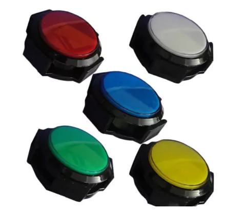 BOTÃO 6,3cm RETO COM MICRO E LED