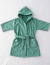 Bata Juvenil Arcoíris Verde con Capucha | 100% Algodón 400 g | Absorvente y Suave