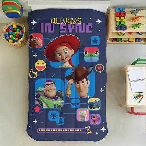 Acolchado Toy Story Gamer 1½ Plaza Reversible Disney Pixar Original Infantil