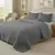 Cubrecama Quilt Gris Oscuro Madrid | Diseño Texturado, Elegancia y Confort Premium