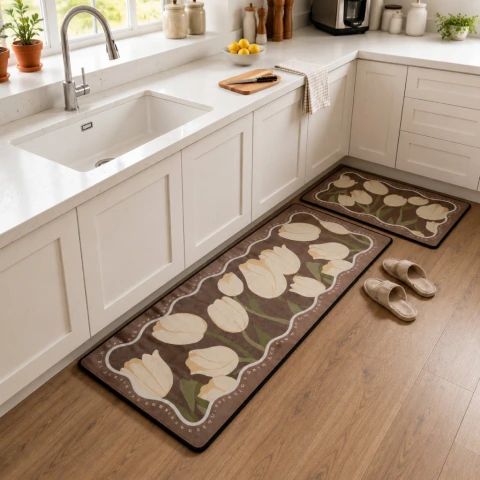Set x2 Alfombras de Cocina Antideslizantes | Diseño, Confort y Fácil Limpieza