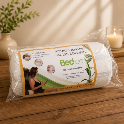 Medio Cilindro Confort 360° | Memory Foam Premium + Soporte Multipropósito