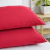 Set Fundas de Almohada Rojo 50x75+10 solapa Cacharel Pack X2 100% Algodón Suave