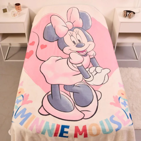 Frazada Corderito Minnie Mouse 1½ Plaza Disney Súper Abrigada Invierno