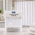 Cortina de Baño lisa Bordada Premium | Diseño Floral + 12 Ganchos Decorativos Color Blanco - comprar online