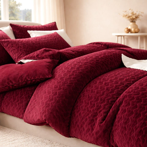 Edredón Jacquard Cacharel con Corderito Twin Sin Fundas Súper Abrigado 240x160