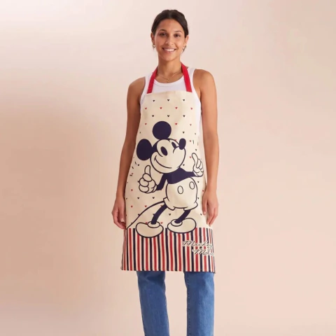 Delantal de Cocina Mickey Thumbs Up Disney 100% Algodón Ajustable
