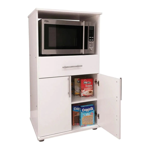 Porta Horno Microondas Blanco Organizador Cod.9510