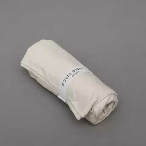 Toallon Secado Rapido Microfibra Gamuzada Posto Blanco Classic Crema
