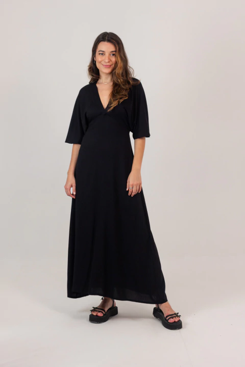 VESTIDO THABATA LISO PRETO - comprar online
