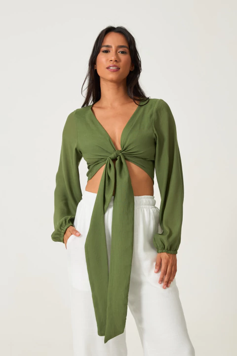 Cropped  Feminino Olivia Liso Marrakesh
