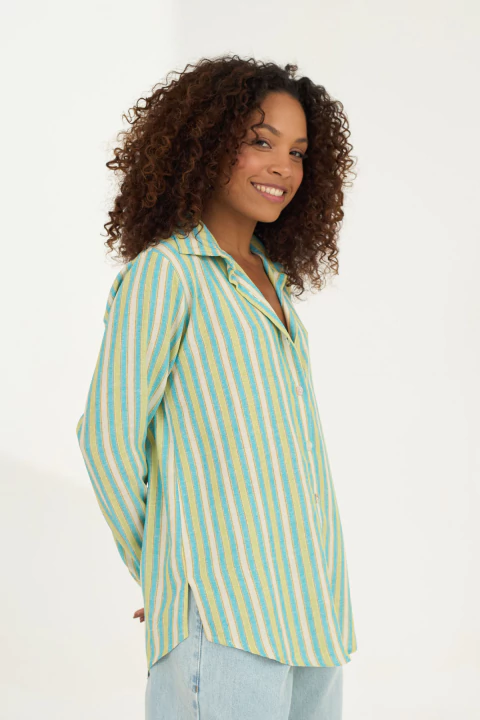 CAMISA AMPLA LISTRADA - comprar online