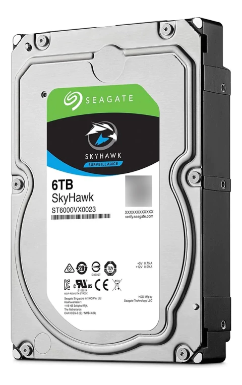 Disco HDD Seagate Gris | 6TB SkyHawk Surveillance SATA III