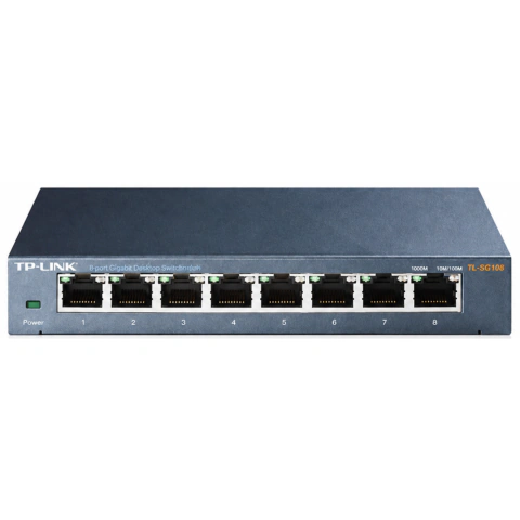 Switch TP-Link SG108 | 8 Puertos Gigabit, Plug & Play
