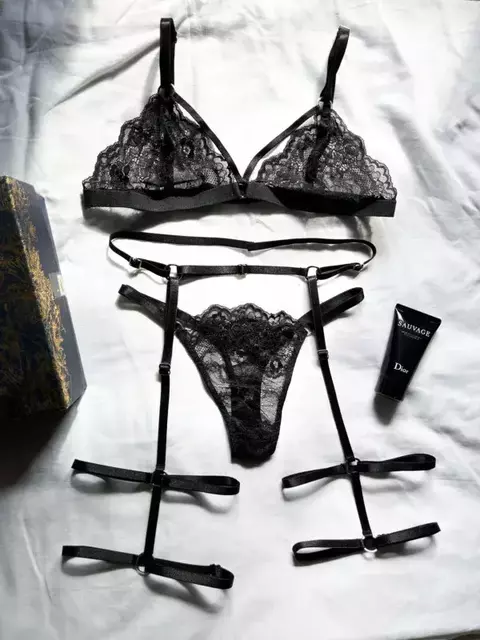 Conjunto + Arnés Doble Liga Negro - comprar online