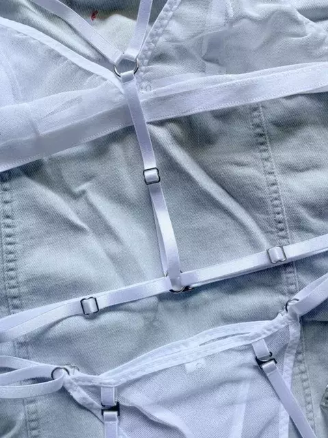 Corpiño Clara Arnés Blanco (microtul) - comprar online