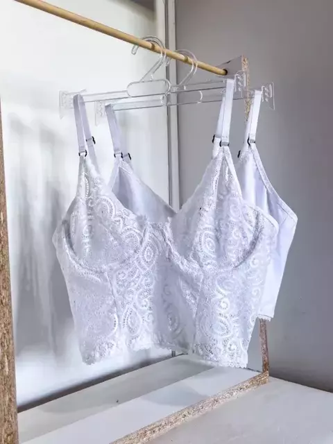 Pack x 2 Bustiers Encaje/Algodón Blanco - comprar online