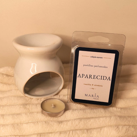 Pastilha Perfumada Aparecida & Rechaud de Cerâmica