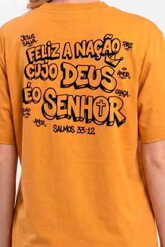 Tshirt Max Feliz a Nação Cujo Deus É O Senhor