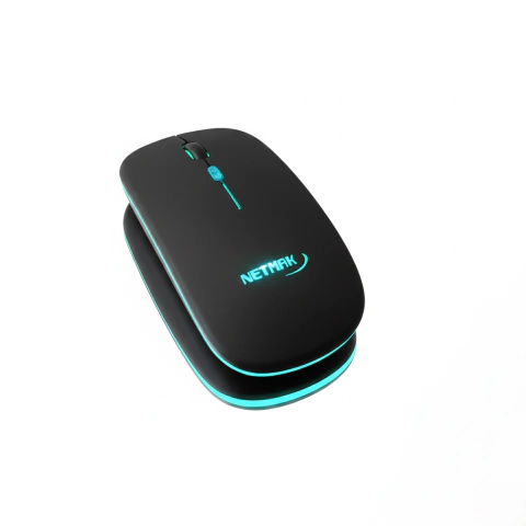 Mouse Inalámbrico Netmak NM-W90 RGB & Ultra Slim