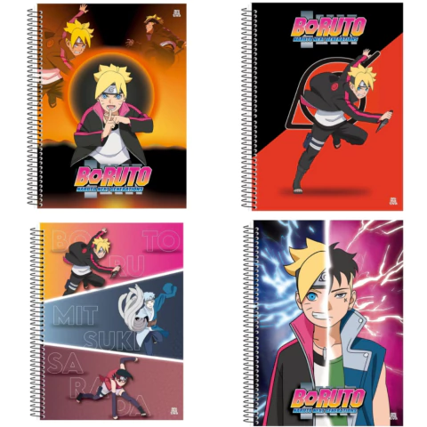 Caderno Universitário CD 1X1 Boruto 80Fls São Domingos