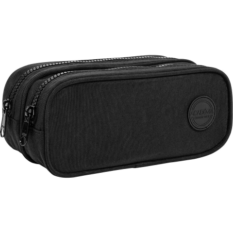 Estojo Duplo Grande Académie Preto Tilibra