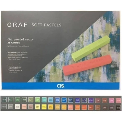 Giz Cis Pastel Seco Soft Graf C/36 Cores - comprar online