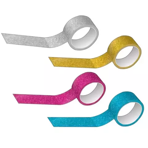 Fita Adesiva Washi Tape Tilibra 15mmx10m Glitter e Metalizada - comprar online
