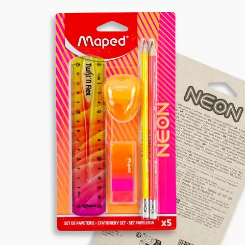 Kit Escolar Maped Neon C/5 pçs