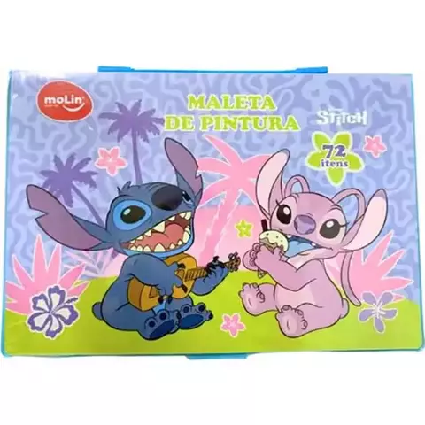 Maleta de Pintura Stitch C/72 peças Molin