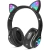 Auricular Bluetooth Inalambrico Con Huella De Gato Con Luces Rgb Para Niño Niña - Miaband