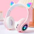 Auricular Bluetooth Inalambrico Con Huella De Gato Con Luces Rgb Para Niño Niña - Miaband