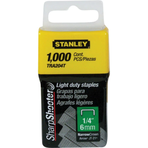Grapas Uso Ligero 1/4'' 1000 Piezas Stanley Tra204t