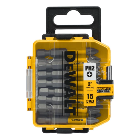 Set 15 Puntas Phillips 2'' Ph2 Maxfit Dewalt Dwa1ph2umf15