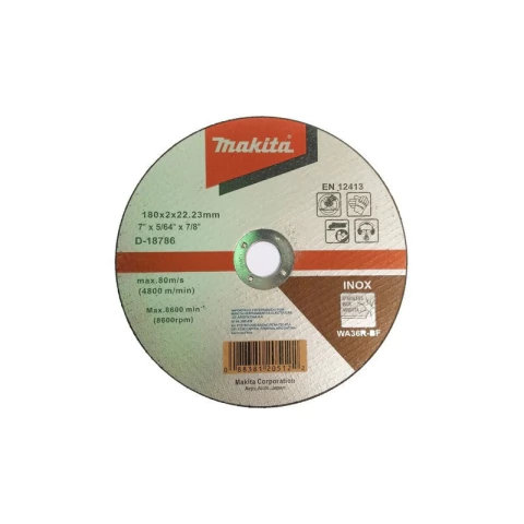 Set 10 Discos De Corte Acero Inox 7''x2mm Makita D-18786