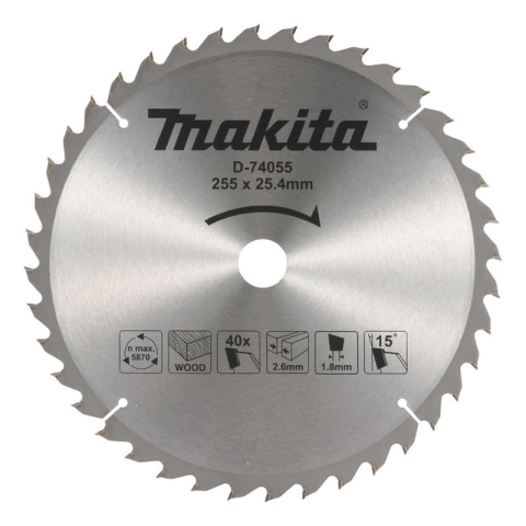 Disco Sierra Circular 255 Mm 40 Dientes Makita D-74055
