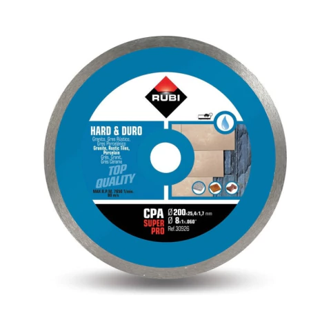 Disco Diamante Cpa 200 Mm Superpro 30926 Rubi Mat. Duros