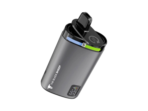Dispositivo de vapeo BLACK SHEEP con capacidad para 20.000 puffs, en color gris y diseño moderno.