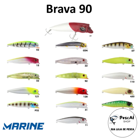 Isca Artificial - Marine Sports - Brava 90 - Sub Superfície - Floating - 9 cm - 11 g - Tucunaré