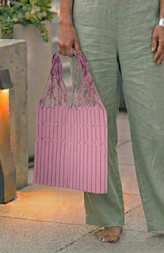 Morral Artesanal Chiapas Tejido Telar de Cintura | Rostros