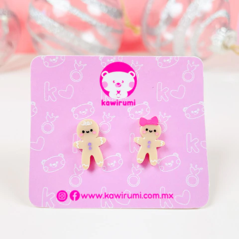 Aretes pegados galletas de jengibre - comprar en línea