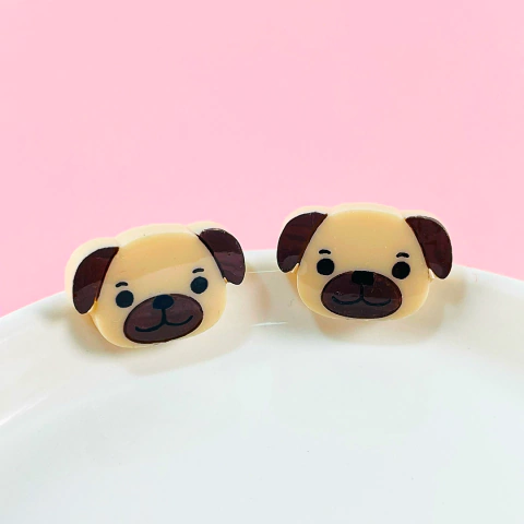 Aretes perrito Pug