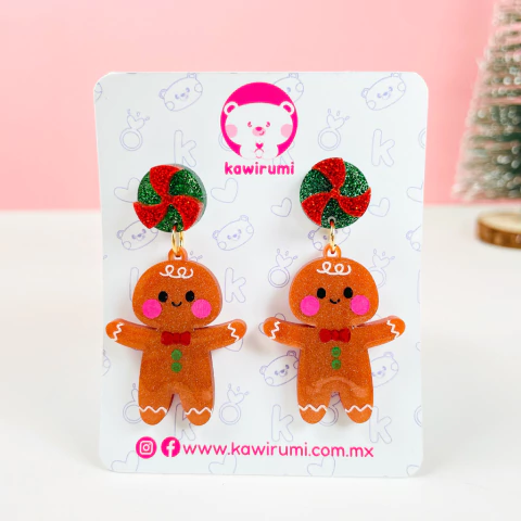 Aretes galleta de jengibre - comprar en línea