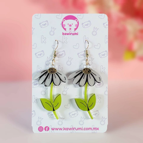 Aretes margaritas blancas - comprar en línea