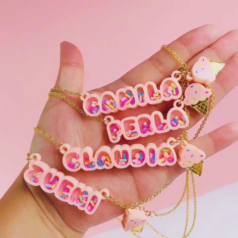 Collar helado con nombre personalizado - comprar en línea