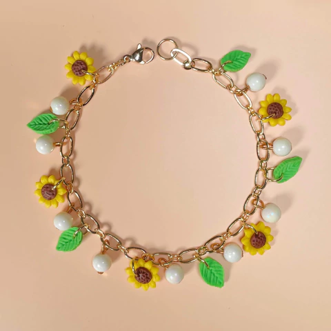 Pulsera lluvia de girasoles