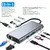 Hub USB C - com leitor de cartão 4K HDMI/VGA/Tipo C PD/RJ45/SD/TF na internet