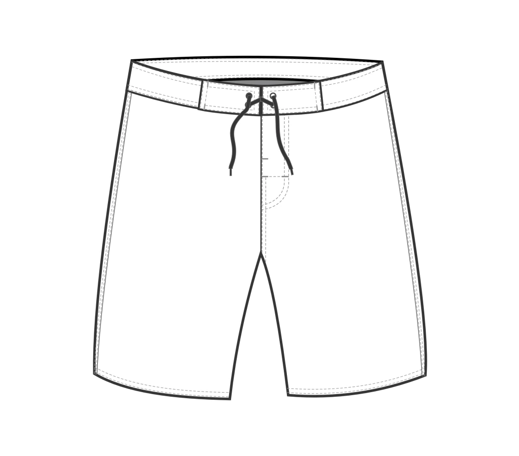 Molde Bermuda Surf Masculina Costura Lateral Digital