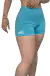 Short celeste para mujer, ajustado y cómodo, ideal para actividades deportivas.