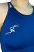 Top de tiras en color azul petróleo para mujer con logo blanco en el pecho